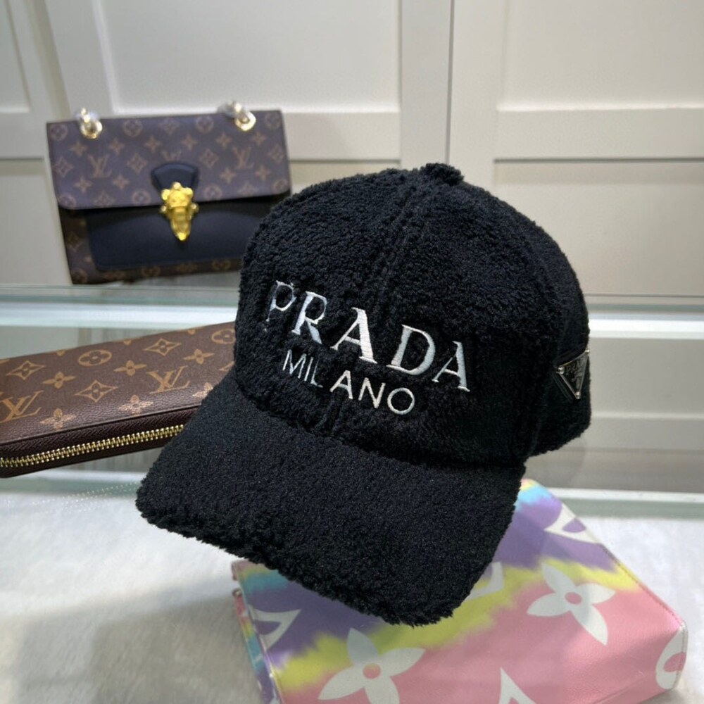Prada Teddy Baseball Cap Black